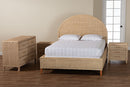 Prunella Japandi Sun-Bleached Braided Rattan Queen Size 4Pc Bedroom Set Baxton