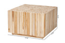 Mendel Bohemian Natural Teak Wood Coffee Table w/Unique Repurposed Wood Logs Baxton