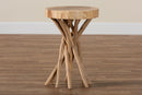 Tibault Natural Teak Wood End Table Baxton