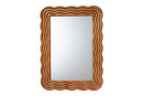 Branson Modern Walnut Brown Scallop-framed Accent Mirror Baxton
