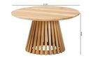 Noemie Modern Slatted Acacia Wood Coffee Table Baxton