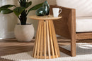 Noemie Modern Slatted Acacia Wood End Table Baxton