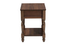 Eiko Dark Brown Nightstand w/Rattan Baxton