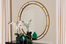 Mirai Antique Goldleaf Round Accent Mirror Baxton