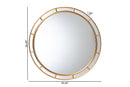 Mirai Antique Goldleaf Round Accent Mirror Baxton