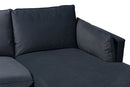 Hesper Modern Dark Gray Fabric Right Facing Sectional Sofa Baxton