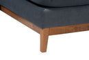Hesper Modern Dark Gray Fabric Right Facing Sectional Sofa Baxton