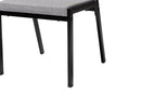 Iliana Industrial Gray Fabric and Metal Dining Set Baxton
