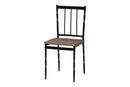 Wickham Brown Wood and Metal 5-Piece Dining Set Baxton