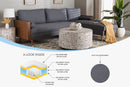 Saranna Gray Fabric and Walnut Brown Wood Right Facing Sectional Sofa Baxton