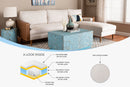 Saranna Beige Fabric and Walnut Brown Wood Right Facing Sectional Sofa Baxton