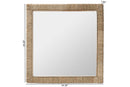 Cianna Japandi Natural Seagrass Square Wall Mirror Baxton