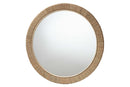 Cianna Japandi Natural Seagrass Round Wall Mirror Baxton