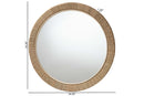 Cianna Japandi Natural Seagrass Round Wall Mirror Baxton
