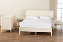 Albert Ivory Fluted Wood King Size 4Pc Bedroom Set Baxton