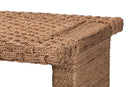April Handwoven Seagrass Coffee Table with Open Shelf Baxton
