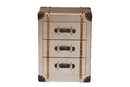 Tessa Matte Bronze 3-Drawer Cabinet Baxton