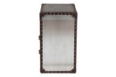 Dilan Silver Metal 2-Drawer End Table Baxton