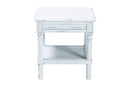 Arcadia Traditional White Wood End Table Baxton