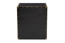 Roze Black Canvas 3-Drawer End Table Baxton