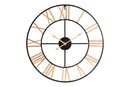 Marquis Two-Tone Black and Gold Metal Wall Clock Baxton
