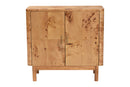 Raina Natural Mappa Burl Wood Storage Cabinet Baxton