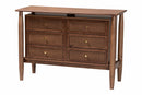 Jessen Japandi Walnut Brown Wood King Size 3-Piece Bedroom Set Baxton