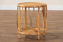 Mirza Bohemian Light Honey Rattan End Table Baxton
