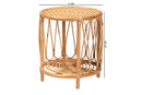 Mirza Bohemian Light Honey Rattan End Table Baxton
