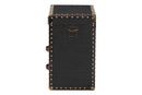 Leala Black Canvas 2-Drawer Storage Trunk Baxton