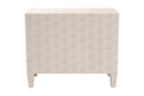 Easton Modern Beige Faux Shagreen 3-Drawer Storage Cabinet Baxton
