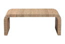Valeria Japandi Natural Seagrass Waterfall Coffee Table Baxton