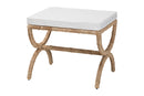 Iora Japandi Natural Seagrass Ottoman Baxton