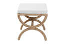 Iora Japandi Natural Seagrass Ottoman Baxton