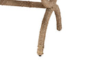 Iora Japandi Natural Seagrass Ottoman Baxton