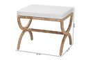 Iora Japandi Natural Seagrass Ottoman Baxton
