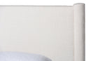 Lilly Modern White Teddy-Bear Fabric King Size 4Pc Bedroom Set Baxton