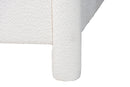 Lilly Modern White Teddy-Bear Fabric King Size 4Pc Bedroom Set Baxton