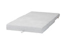Lankston Modern Light Gray Fabric Convertible Sleeper Ottoman Baxton