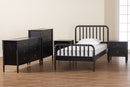 Laverne Black Full Size 5-Piece Bobbin Bedroom Set Baxton