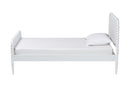 Laverne White Twin Size Bobbin Bed Baxton