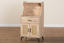 Charmant Oak Brown Wood Kitchen Cabinet Baxton
