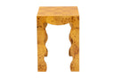 Gisela Natural Real Burl Wood End Table Baxton