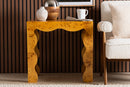 Gisela Natural Real Burl Wood End Table Baxton