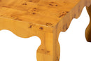 Gisela Natural Real Burl Wood Coffee Table Baxton