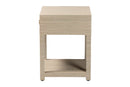 Pertessa Bohemian Woven Natural Grasscloth 1-Drawer Nightstand Baxton