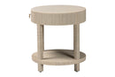 Mandell Bohemian Woven Natural Grasscloth 1-Drawer Nightstand Baxton