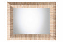 Andrew Bohemian Woven Natural Grasscloth Rectangle Accent Mirror Baxton