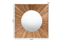 Nakita Bohemian Pealed Grasscloth Accent Mirror Baxton