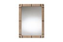 Nafaro Bohemian Woven Grasscloth Rectangle Accent Mirror Baxton